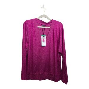 Buffalo David Bitton Pullover Super Soft Cozy V-Neck Sweater Raspberry Pink XL